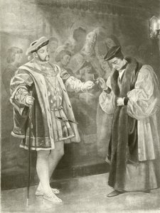 Kong Henrik VIII. Akt V, Scene I (gravyr) av Felix Octavius Carr Darley