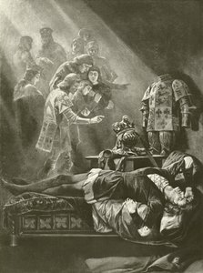 Kong Richard III. Akt V, Scene III (gravyr) av Felix Octavius Carr Darley