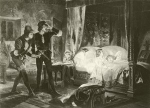 Kong Richard den tredje. Akt IV-Scene III (gravyr) av Felix Octavius Carr Darley