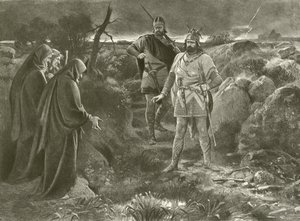 Macbeth. Akt I, Scene III (gravyr) av Felix Octavius Carr Darley