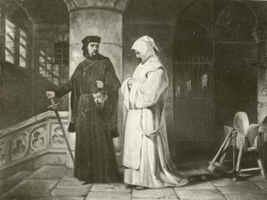 Mål for mål. Akt IV-Scene III (gravyr) av Felix Octavius Carr Darley