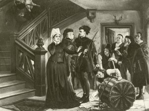Merry Wives of Windsor. Akt IV-Scene II (gravyr) av Felix Octavius Carr Darley