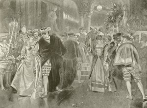 Mye ståhei for ingenting. Akt II, Scene I (gravyr) av Felix Octavius Carr Darley