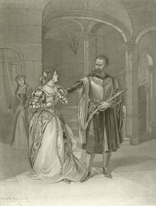 Othello. Akt IV, Scene II (gravyr) av Felix Octavius Carr Darley