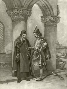 Kjøpmannen i Venezia. Akt I, Scene III (gravyr) av Felix Octavius Carr Darley