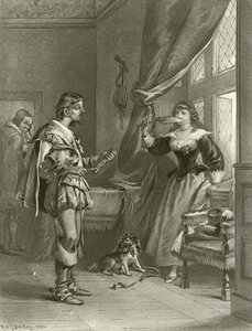 The Merry Wives of Windsor. Akt III, Scene IV (gravyr) av Felix Octavius Carr Darley