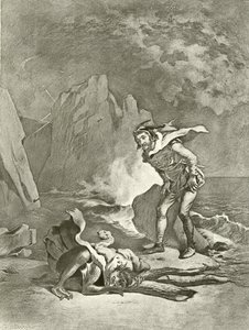 Stormen. Akt II, Scene II (gravyr) av Felix Octavius Carr Darley