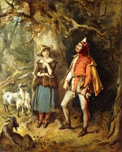 Touchstone og Audrey, 1886 av Felix Octavius Carr Darley