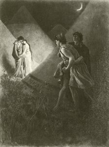 Troilus og Cressida. Akt V-Scene II (gravyr) av Felix Octavius Carr Darley