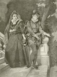 Tolvte natt. Akt III, Scene IV (gravyr) av Felix Octavius Carr Darley