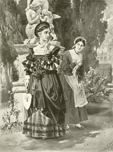 To herrer fra Verona. Akt I, Scene II (gravyr) av Felix Octavius Carr Darley