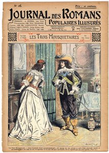 Romersk serie: «De tre musketerer» av Alexandre Dumas (1802-1870). Kong Ludvig XIII (1601-1643) kunngjør til dronning Anne av Østerrike (1601-1666) at hun må bære diamantnappene til ballet som arrangeres i rådhuset. I "" Le Journal des roman av Felix Philippoteaux