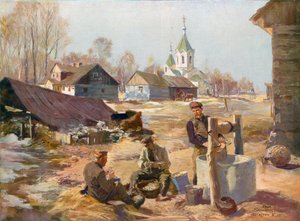 Fredelig arbeid bak fronten i russisk Polen