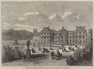 Utsikt over palasset til det franske senatet, fra hagene i Luxembourg av Felix Thorigny