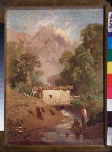 Paysage de Crimeae (Krimlandskap) - Peinture de Fyodor Vasilyev (Feodor Alexandrovich, Fyodor Alexandrovitch Vassiliev (1850-1873), huile sur toile