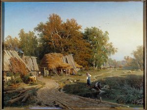 Landsbymaleriet av Fjodor Vasilyev (Feodor Alexandrovich, Fyodor Alexandrovich Vasiliev (1850-1873) (ec.rus.) 1869 Eremitagemuseet, St. Petersburg