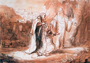 En Herrens engel viste seg for Manoahs kone ..., c1636-1680 av Ferdinand Bol