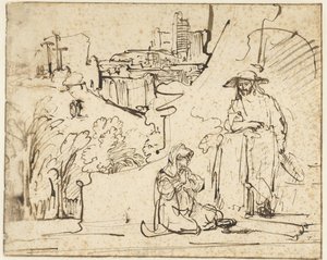 Kristus viser seg for Maria Magdalena som gartner (Noli me tangere) av Ferdinand Bol