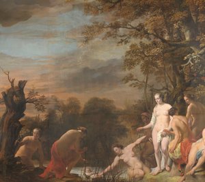 Faraos datter oppdager Moses i rushkurven av Ferdinand Bol