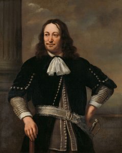 Portrett av en sjøoffiser, sannsynligvis viseadmiral Aert van Nes (1626-1693) av Ferdinand Bol