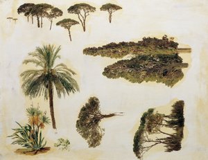 Trestudier fra Roma av Ferdinand Georg Waldmuller