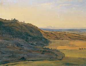 Landskapsstudie på Ariccia av Ferdinand Georg Waldmuller