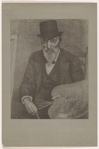 Portrett av Hendrik Valkenburg Kjente samtidige skissert til liv (original serietittel) av Ferdinand Hart Nibbrig (signed by artist)