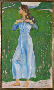 Oppfyllelse (olje på lerret) av Ferdinand Hodler