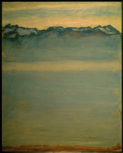 Genfersjøen med Savoyalpene av Ferdinand Hodler