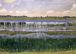 Burgäschi-sjøen av Ferdinand Hodler