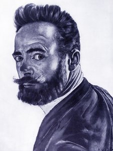 Selvportrett, 1891 av Ferdinand Hodler