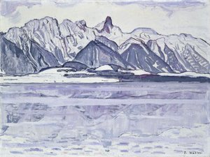 Stockhorn Snowy, 1913-1914 av Ferdinand Hodler