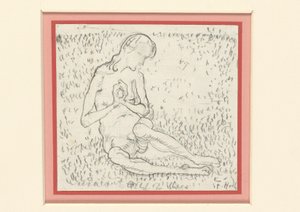Studie für Die Erwachende (Der Tag) av Ferdinand Hodler