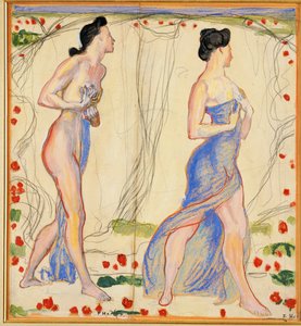 Studie for "Die Cempfindung I", c.1901-02 av Ferdinand Hodler