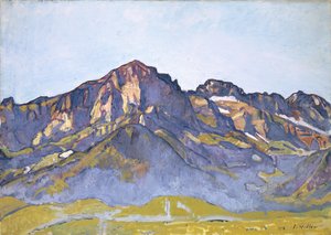 Dents Blanches på Champéry i morgensolen, 1916 av Ferdinand Hodler