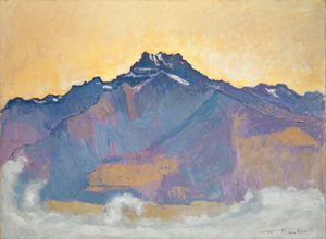 Dents du Midi sett fra Chesières, 1912 av Ferdinand Hodler