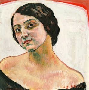 Kvinne med brunt hår, 1913 av Ferdinand Hodler