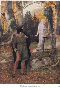 Wolfram passet på henne, illustrasjon fra puben The Stories of Wagner