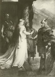 Gotterdammerung, akt I (gravyr) av Ferdinand Leeke