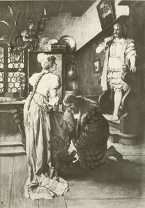 The Master-Singers of Nuremberg, akt III scene iv (gravyr) av Ferdinand Leeke