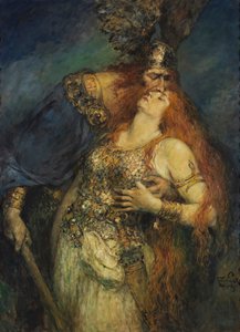 Wotans farvel til Brunhilde, ca. 1910.
