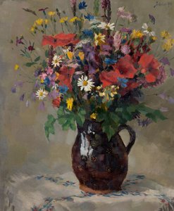 Engblomster i kanne av Ferdinand Matthias Zerlacher