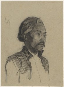 Studie av en javaneser av Ferdinand Oldewelt