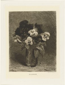Fioler i en vase Blomster (tittel på objekt)