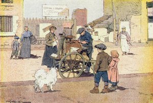 The shaker, i barndommens bildebok, ca. 1900 (gravering) av Ferdinand Raffin