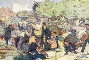 Vandringen, i barndommens bildebok, ca. 1900 (gravering) av Ferdinand Raffin