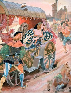 Angrep på en vogn, Quai de Nesles, Reign of Francis I, 1500-tallet, c1870-1950.