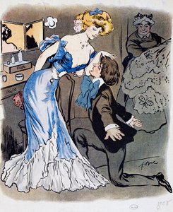 Les Demi-mondaines, poet Innamorato, karikatur i 1908 (illustrasjon)
