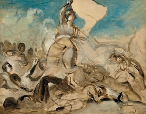 28. juli - Liberty Leading the People av Ferdinand Victor Eugene Delacroix