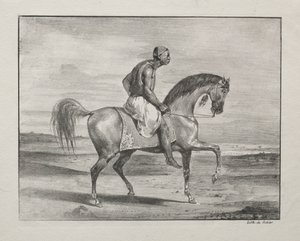 Afrikaner til hest, 1823. av Ferdinand Victor Eugene Delacroix
